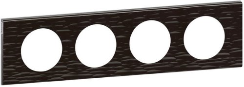 Рамка универсальная Legrand Celiane Corian 4-м. чёрный рельеф картинка